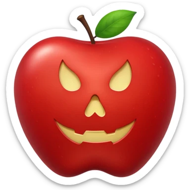 A poison apple that reads NSFW sticker