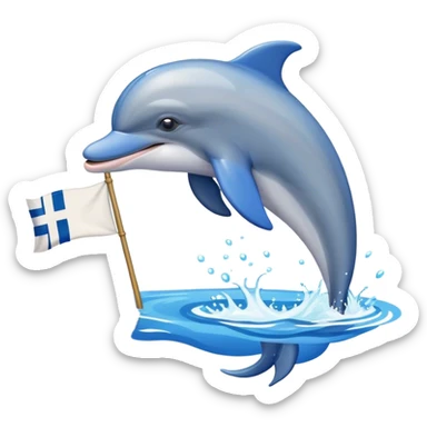 Dolfin carting the Greek flag sticker
