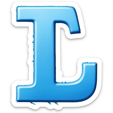 In blue Graffiti the letter L sticker