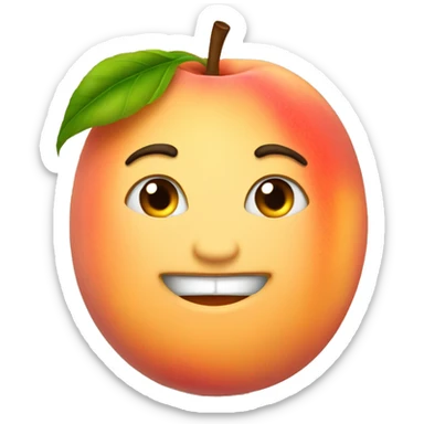 big plump peach sticker