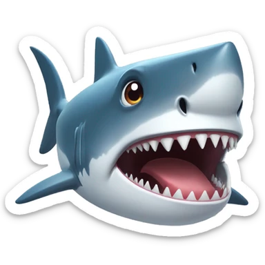 Shark with great teeth  sticker
