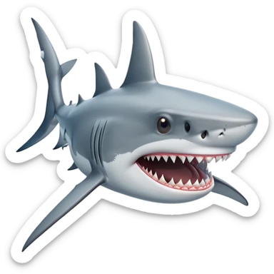 Shark with buck teeth  sticker