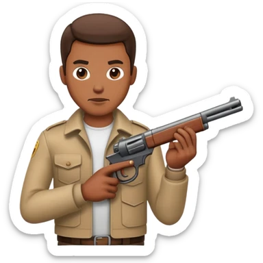 Персонаж комп проекта  EMPIRE MOBILE, бандит со стволом в руках sticker