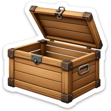 wood open box sticker