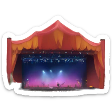 small sport and music festival stage sticker