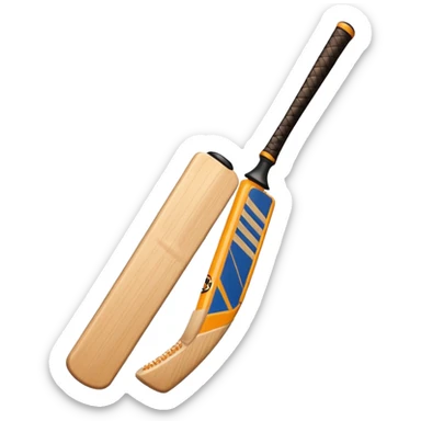 make a emoji of cricket bat sticker