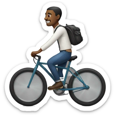 Man on bike sticker