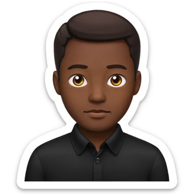 male in black collared shirt sticker