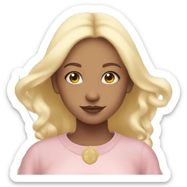 light pink tarot cards magic blonde girl sticker