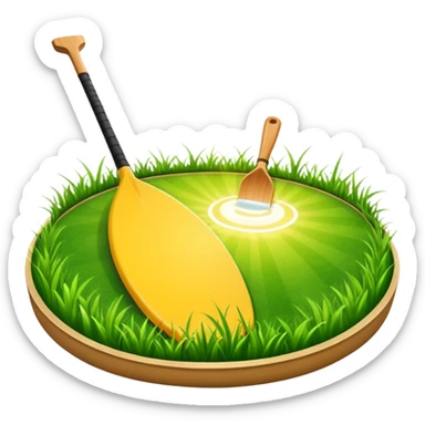 Paddle field scenery sticker
