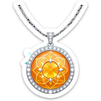 Magic Orange Necklace Diamonds sticker