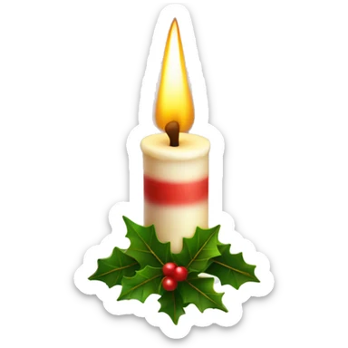 christmas candle sticker