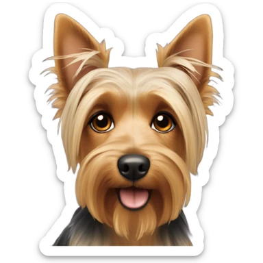 Silky terrier with floppy ears sticker