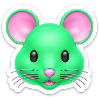 3d mouse png ai generated image neon color sticker