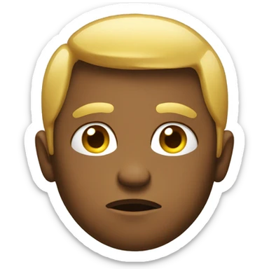 Emoji that’s kind of sad but still is ready to turn up sticker