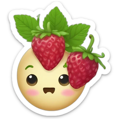 Fraise, framboise, myrtille avec bonne couleurs sticker