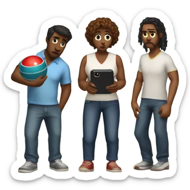 When you friends want to watch squid games and you have bowling sticker