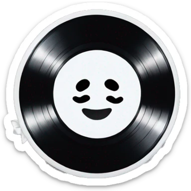  vinyl record with white bow sticker