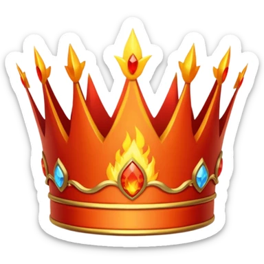 Coroa pegando fogo sticker