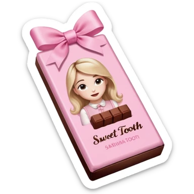 Sabrina carpenter sweet tooth perfume (shaped liked a light pink chocolate bar)  sticker