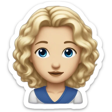 Sapphire eyes,dirty blond hair,angelic face sticker