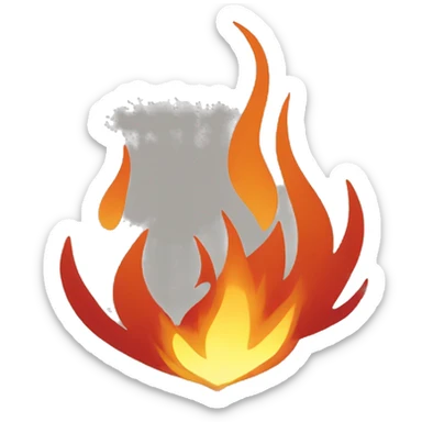 Minimalist fire sticker