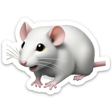 Rat eating money  sticker