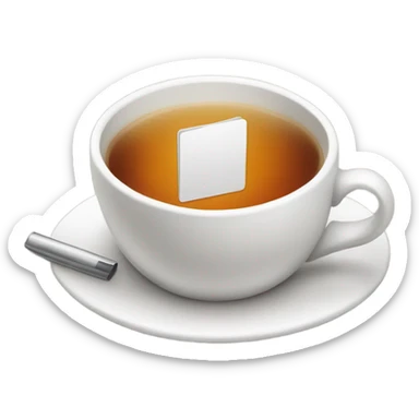 Cup of tea and MacBook  sticker