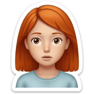 Girl, Questioning face sticker