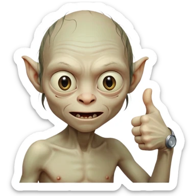thumbs up golum sticker
