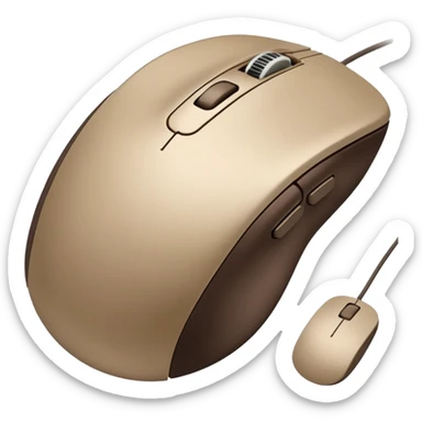 click the computer mouse with a hand sticker