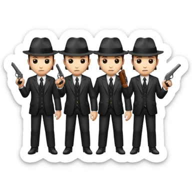 4 mafia members sticker