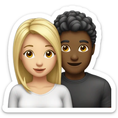 deux people flirt sticker