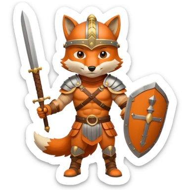 a fox Roman Gladiator sticker