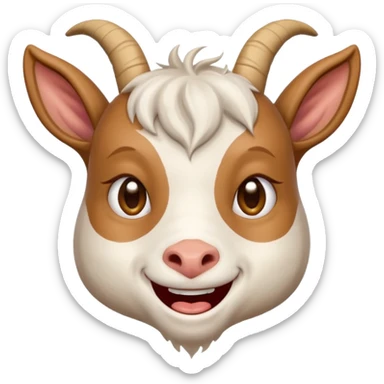 Goat Crying with laughter sticker