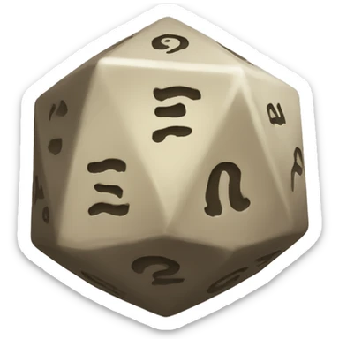 dicord dnd netural D20 emoji sticker