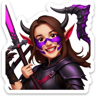 Demon-Horned Warrior sticker