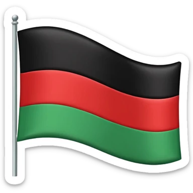 red on top, black in the middle, and green bottom horizontal stripe flag sticker