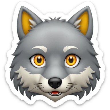 Tráeme una imagen de un lobo enojado sticker
