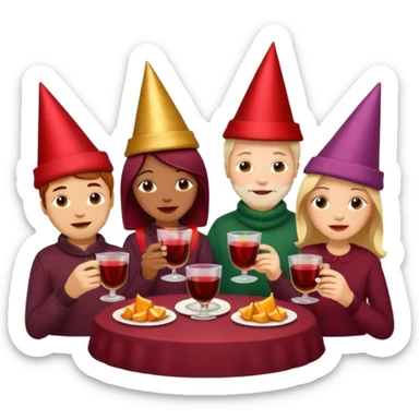 mulled wine party sticker