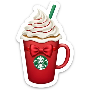 Starbucks drink with a bow sticker