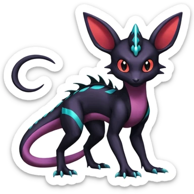 Shiny Salandit-Umbreon-Noivern-Noibat-Hybrid (Full body) sticker