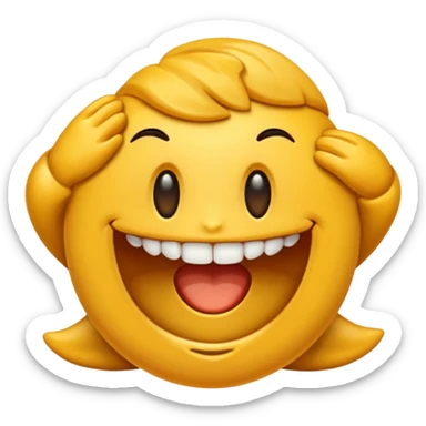 Emoji de pele preta com aparelho dentário bragets com os dentes a mostra bem amarelo sticker