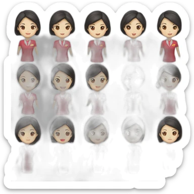 Asiana Airlines Cabin crew sticker