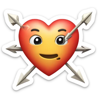 Heart with a bunch of arrows sticker