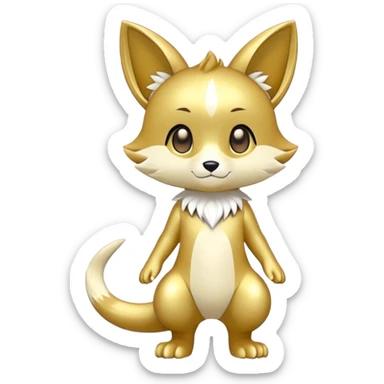 Shiny Cool Chibi Anthro Sona Fakemon Full Body sticker