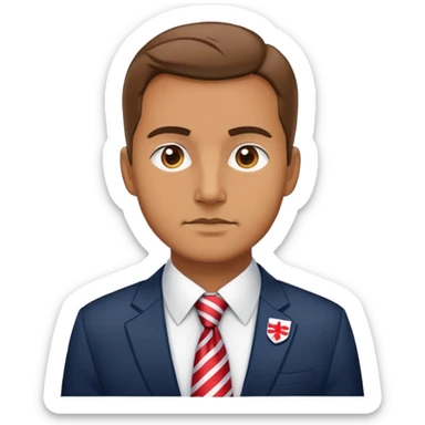 tie man patriot liberal poland sticker