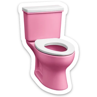 skibidi toilet in a pink toilet sticker