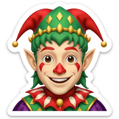 Kon Knuepple as jester sticker