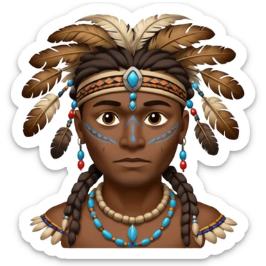 tribal man sticker